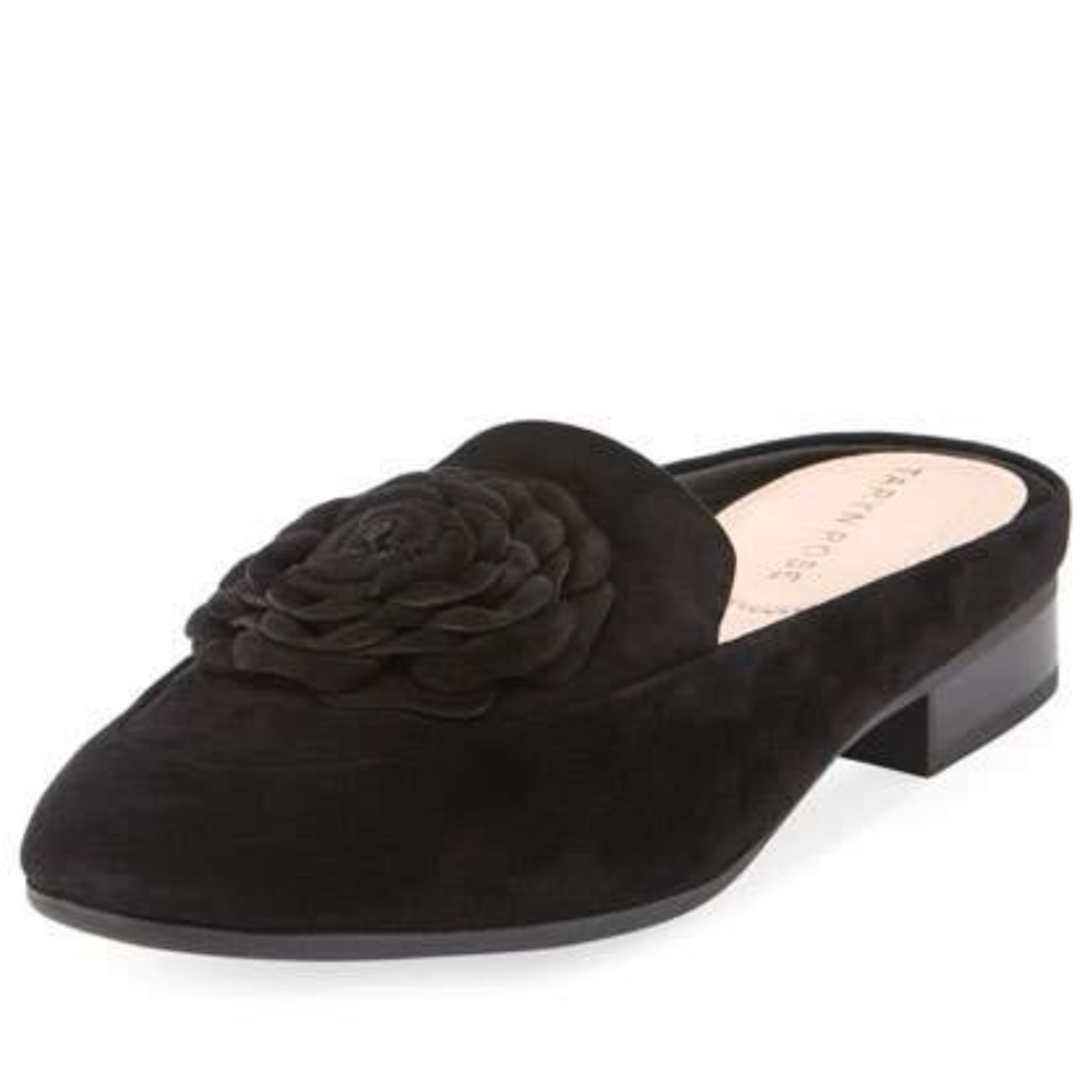 Taryn Rose Blythe Floral Silky Suede Mule Loafer